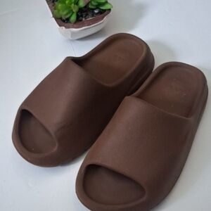 Brown Slide Sandals